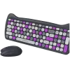 Traadita klaviatuuri ja hiire komplekt CANYON HSET-W6 Kitty Edition – violetne