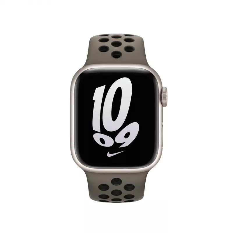 Band for Apple smartwatch, 41mm Olive hall/Must Nike Sport Band, fluoroelastomer, wrist 130–200 mm