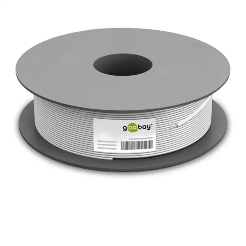 Wentronic Goobay CAT 6 võrgukaabel, S/FTP (PiMF), hall, 305 m - CCA vase segu, AWG 23/1 (täis), PVC (95696)