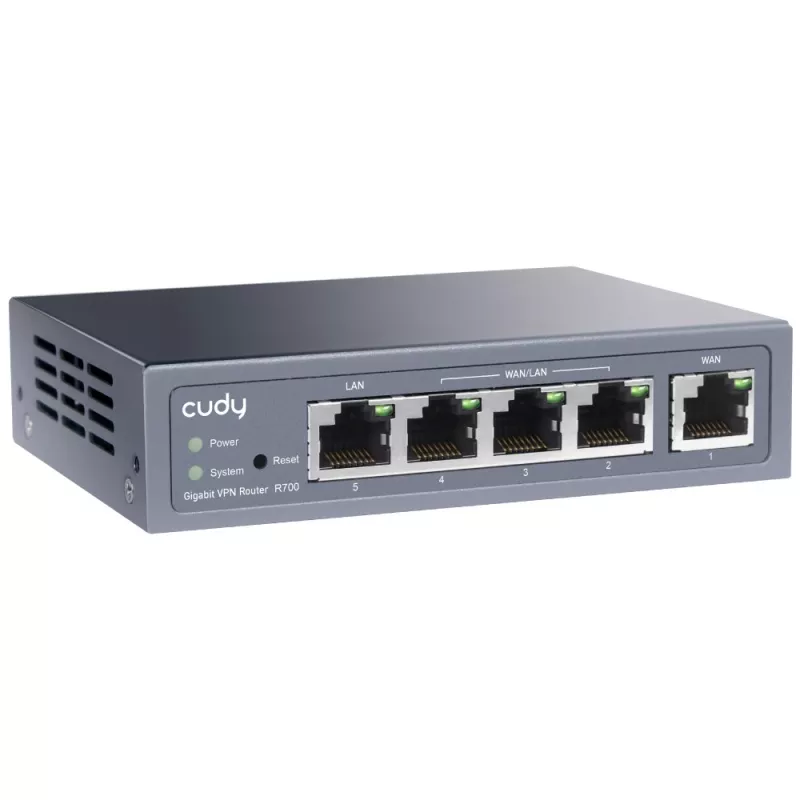 Cudy Gigabit Multi-WAN VPN ruuter, juhtmega ruuter, Fast Ethernet, Gigabit Ethernet, hall