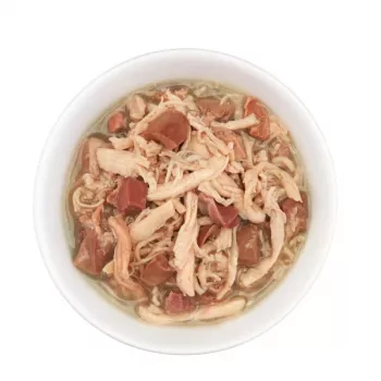 Märg kassitoit Agras Pet Foods Schesir after Dark Complete Brühe 80 g — kana, teravaba, gluteeni- ja sojavaba