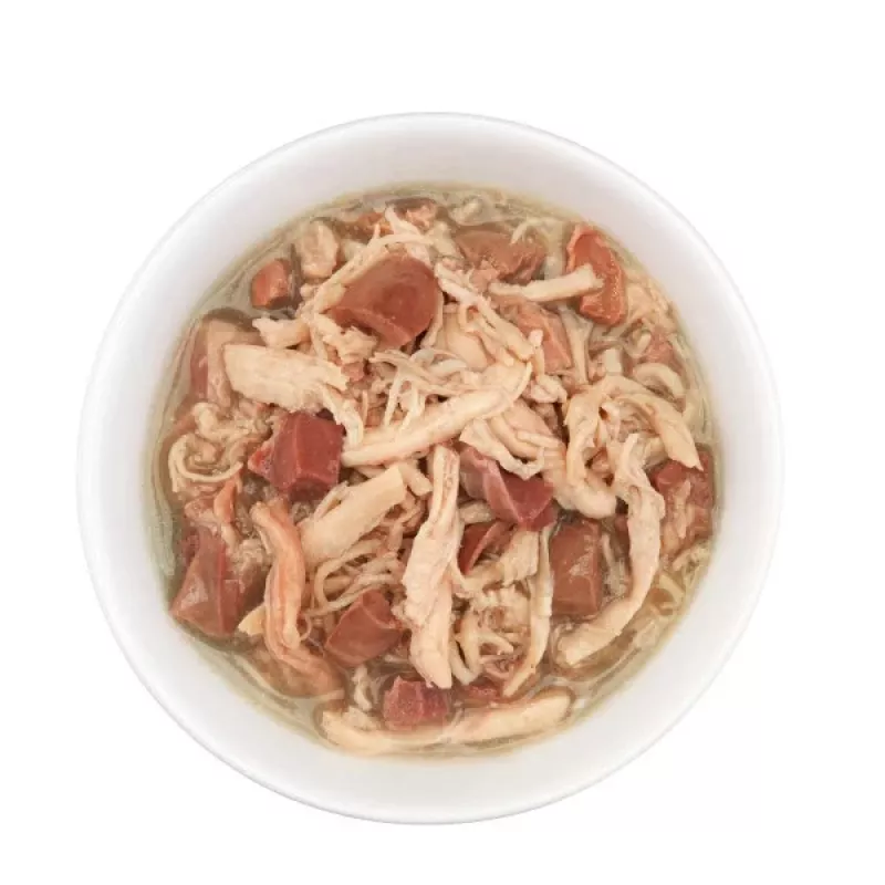 Märg kassitoit Agras Pet Foods Schesir after Dark Complete Brühe 80 g — kana, teravaba, gluteeni- ja sojavaba