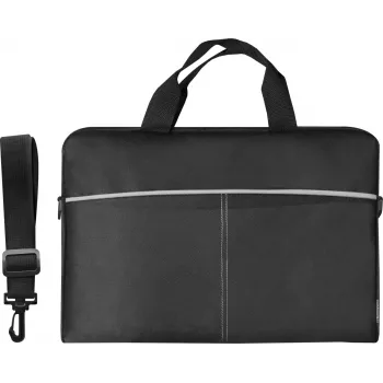 Sülearvutikott DEFENDER Lite 39,6 cm (15,6 tolli) Must/Hall, polüester, tõmblukk, käepide, eemaldatav õlarihm