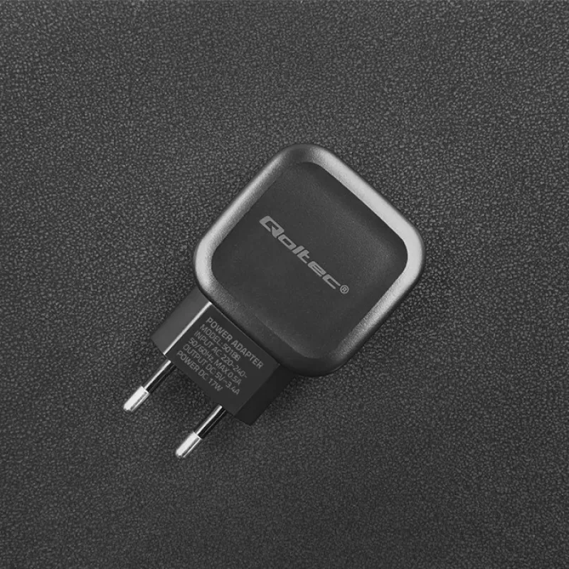 Qoltec 50188 mobiilseadmete laadija sülearvutile, nutitelefonile, nutikellale, tahvelarvutile, telefonile, universaalne must AC, DC siseruumides