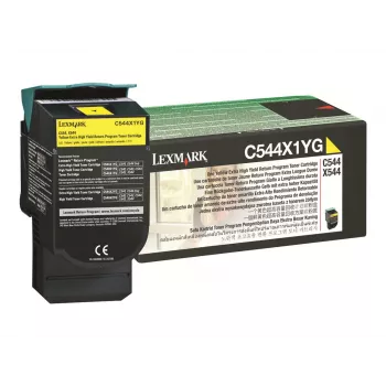Lexmark - Tonerpatrone - Besonders hohe Ergiebigkeit - 1 x Gelb - 4000 Seiten - LRP / LCCP (0C544X1YG)