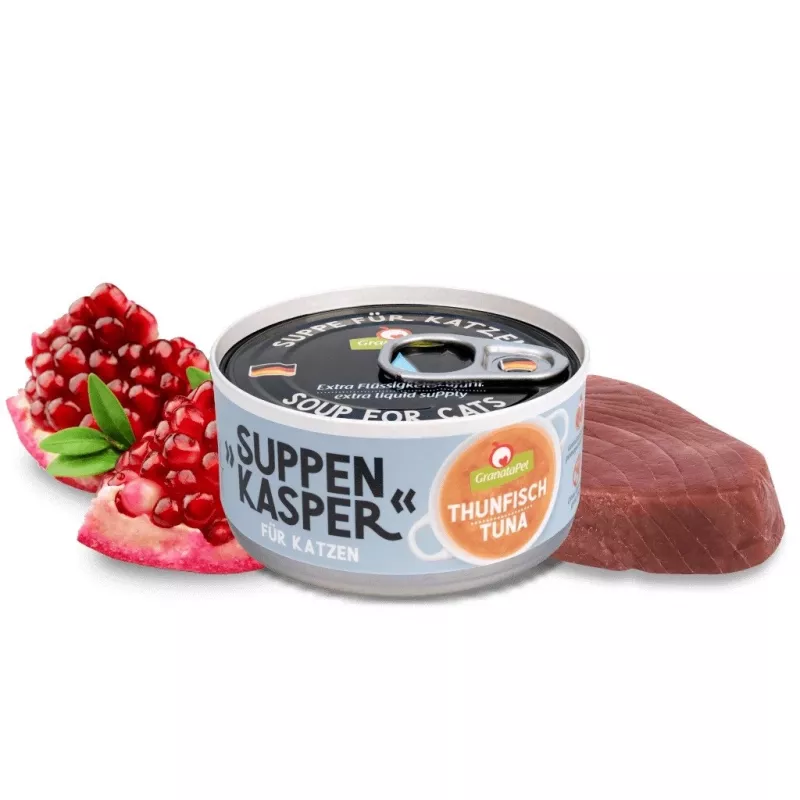 Kass märgtoidu maiused Fox4Pets GranataPet SUPPENKASPER Tuunikala 70 g, täiskasvanud, teraviljavaba, purk