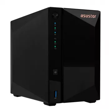 Asustor DRIVESTOR 2 Pro Gen2 AS3302T v2 NAS Realtek RTD1619B 2 GB DDR4 ADM Must