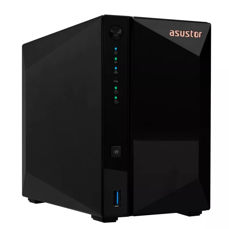 Asustor DRIVESTOR 2 Pro Gen2 AS3302T v2 NAS Realtek RTD1619B 2 GB DDR4 ADM Must