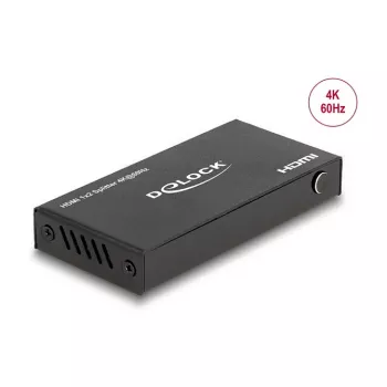DeLOCK HDMI Splitter 1 x HDMI in to 2 x HDMI out 4K 60 Hz