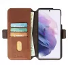 PhoneWallet Krusell Samsung Galaxy S21+ vintage cognac — rahakotistiilis telefonikohver
