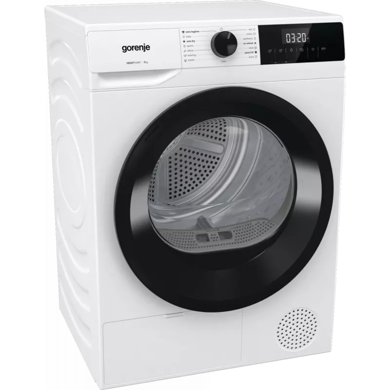 Gorenje pesukuivatusrest | D2HNE7E | Energiatõhususe klass E | Eestlaadimine | 7 kg | Soojuspump | LED | Sügavus 51 cm | Valge
