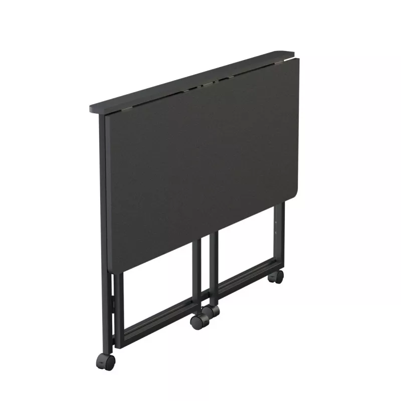 Maclean kokkupandav laud, must, mobiilne, 100x50cm, max 50kg MC-1250 B