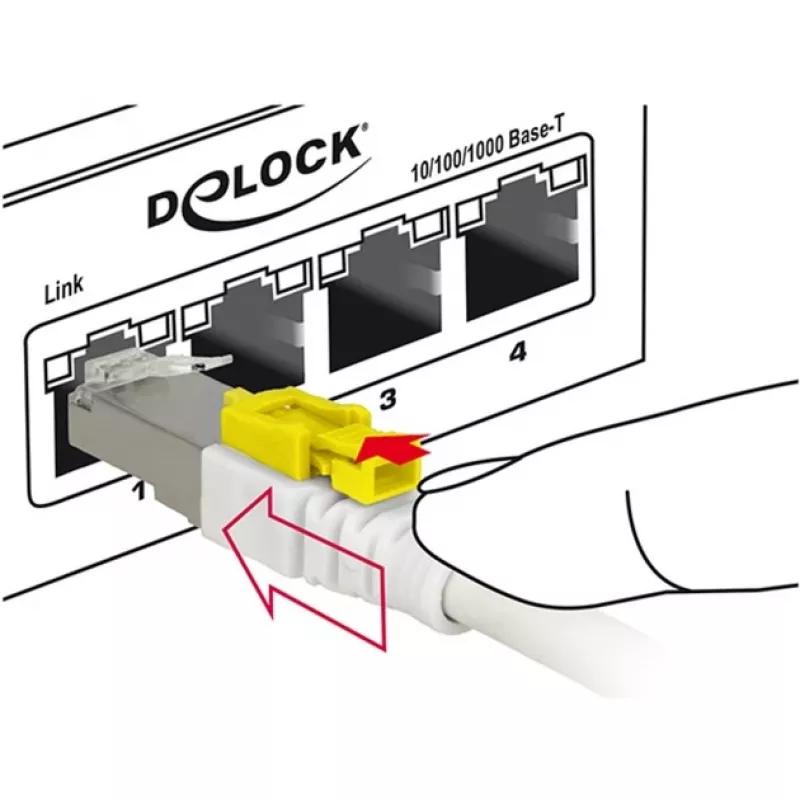 Võrgukaabel DeLOCK 85330 RJ-45 Cat6a 0,5 m valge