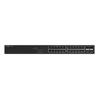 Hallatav LANCOM GS-3628XP kommutaator, 24× 2.5G RJ-45 porti, PoE, L2/L3, 1U raamile paigaldatav