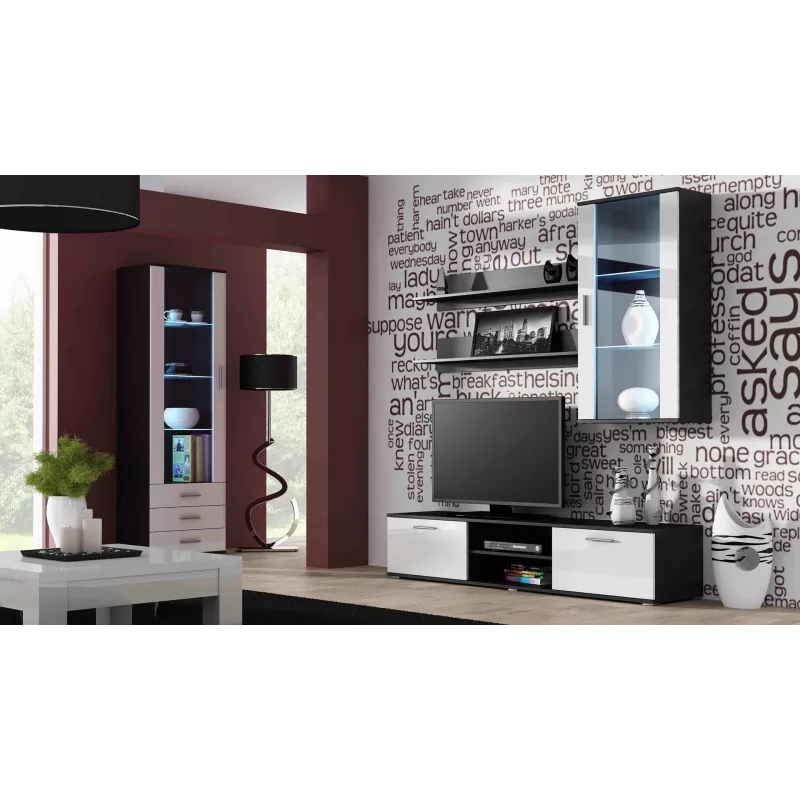 Cama komplekt of two shelves 125cm SOHO valge matt