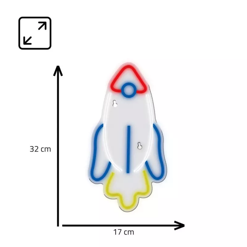 LED-neoonvalgusti MANTA SNL91MT stiil RAKETA – dekoratiivne LED-neoonpaneel, mudel SNL91MT