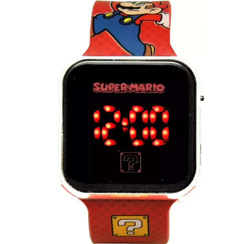 Kids Euroswan käekell LED Super Mario punane digitaalne lastekell LED-ekraaniga