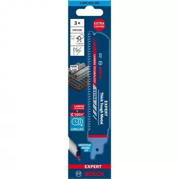 Bosch 2 608 900 366 tikksae/ketassae/tikksae saeleht Sabersaag Tugevdatud 3 tk