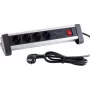 Pikendusjuhe S/CONN 60317 1,5 m 4 vahelduvvoolupesa Siseruumidesse Must Valge