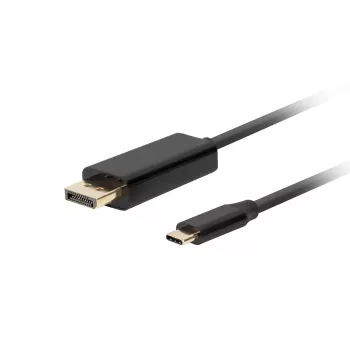 LANBERG CA-CMDP-10CU-0030-BK videokaabli adapter, 3 m, USB USB-C DisplayPortile, 4K@60Hz/144Hz tugi