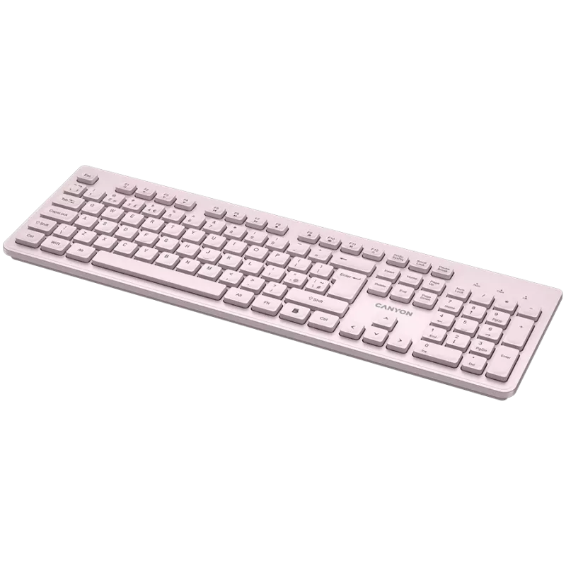 Juhtmevaba klaviatuur CANYON HKB-W01 — UK/US paigutus, beež, AAA patareitoitega