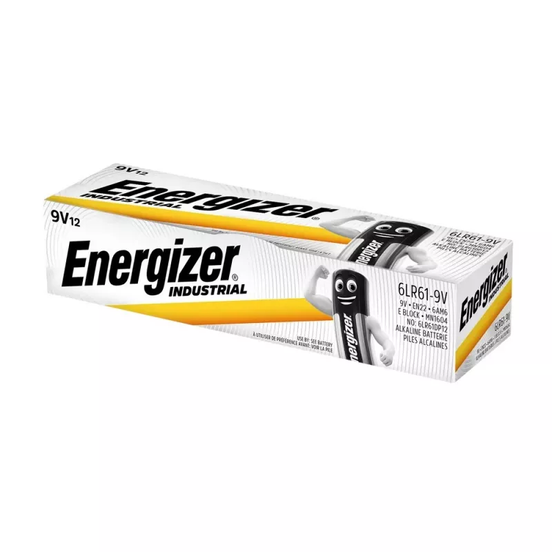 Energizer 9V PP3 tööstuslikud leelispatareid, 12 tk