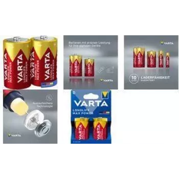 Aku Varta 4720 LONGLIFE Max Power Mono D 1,5 V – Primaarne D-suuruse element