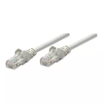 Intellinet Network patch-kaabel, Cat6, 2m, Hall, CCA, U/UTP, PVC, RJ45, Kullatud kontaktid, Haakumisvastane, Kaitsetorbikuga, Eluaegne garantii