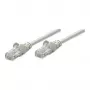 Intellinet Network patch-kaabel, Cat6, 2m, Hall, CCA, U/UTP, PVC, RJ45, Kullatud kontaktid, Haakumisvastane, Kaitsetorbikuga, Eluaegne garantii