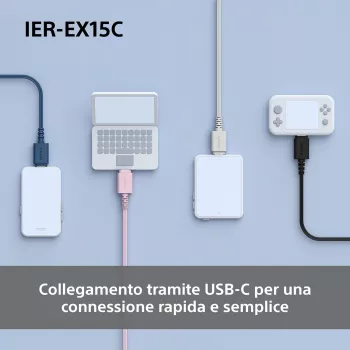 Sony IER-EX15C Peakomplekt Juhtmega Kõrvasisesed Kõned/Muusika USB USB-C Must