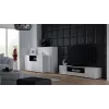 Cama TV-alus VIVA 180 valge/valge läikiv + must