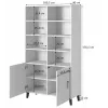 Shelving unit PAFOS 100x40x176.5 cm valge matt