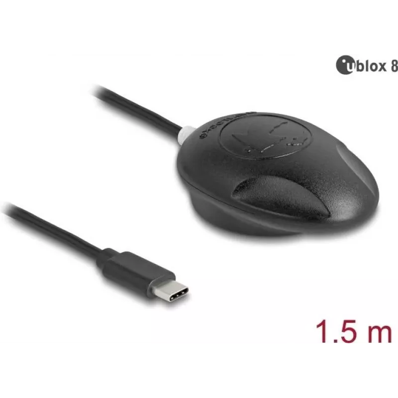GNSS-vastuvõtja Navilock NL-802UC EVA-M8Q — USB USB-C 2.0, 1,5 m kaabel