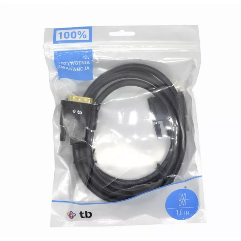 TB MM DVI 24+1 kaabel 1,8 m, must, kuldne (AKTBXVD24DVI18B)