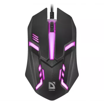 Juhtmega optiline hiir DEFENDER CYBER MB-560L — mõlemakäeline, 1200 DPI, USB Type-A, 2 nuppu, must