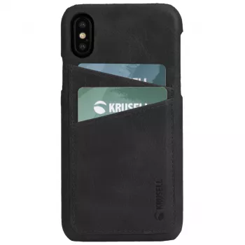 Krusell Sunne 2 kaardikate iPhone XS Max jaoks, must