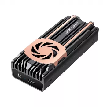 SSD korpus GrauGear G-M2U4-40G-F — M.2, 1 draiv, USB4 Gen4, 40 Gbit/s, alumiinium, must