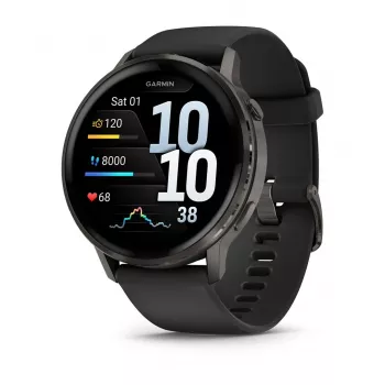 Nutikell GARMIN Venu 4 1.4-tolline AMOLED GPS must, 45 mm korpus, 8 GB, 12-päevane aku, 5 ATM