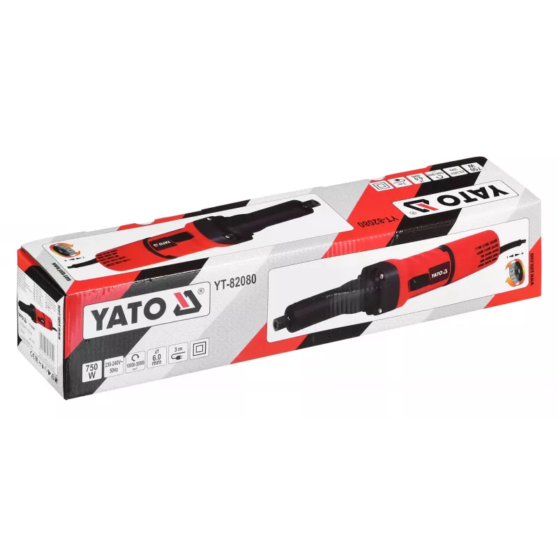 Yato YT-82080 sirglihvija, 750 W, 6 mm padrun, 30000 RPM