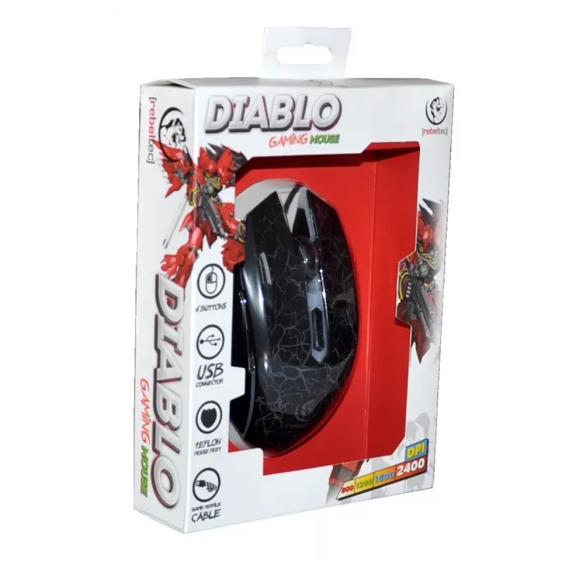 Rebeltec Diablo - hiir - optiline - 6 nuppu - juhtmega - USB