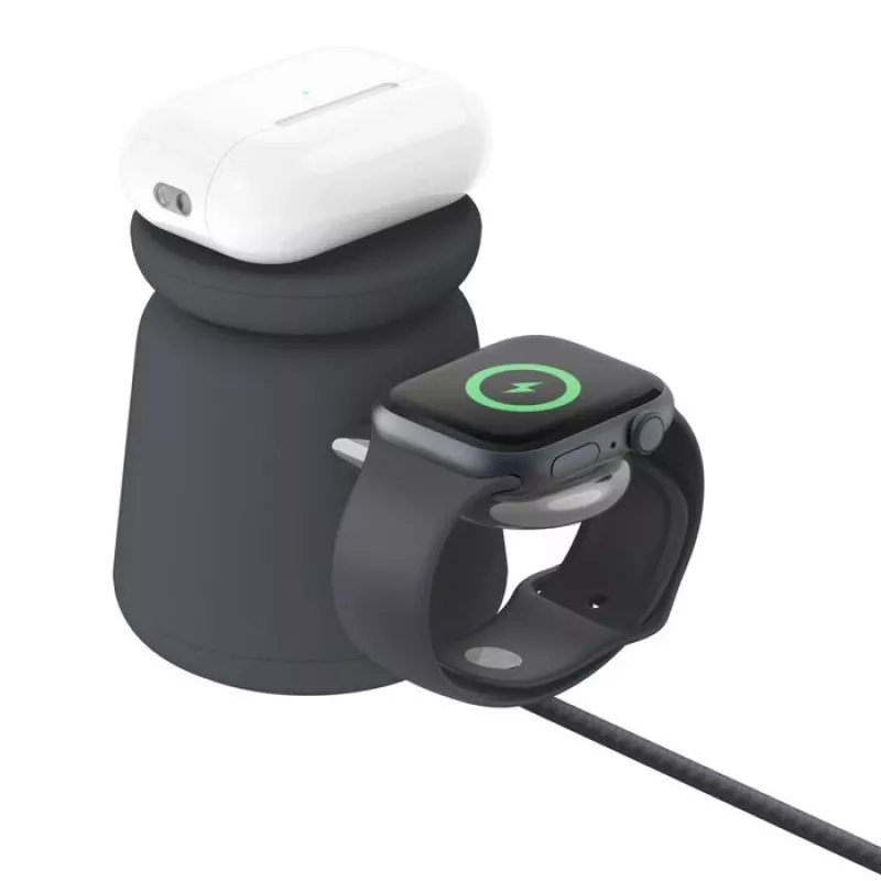 Juhtmeta laadija Belkin WIZ027VFH36 2-ühes magnetiline Qi2 15W iPhone'ile ja Apple Watchile