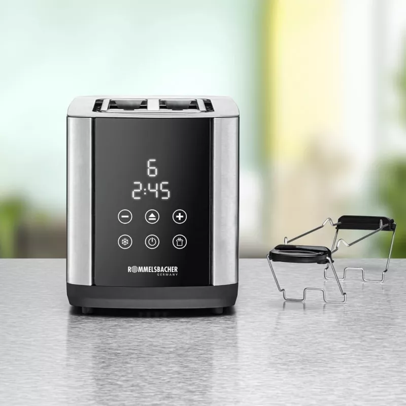 Röster Rommelsbacher TO850 2-viiluline, 850 W, roostevaba teras/must, XL-pilud