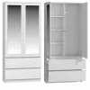 Topeshop SS-90 BIEL LUSTRO bedroom wardrobe/closet 5 shelves 2 uks(s) valge