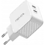 65W DUAL USB-C (PD) QC3.0 laadija GaN (valge, PD 3.0, QC 3.0)