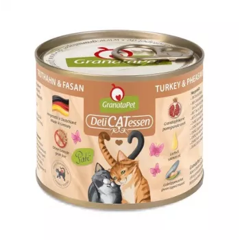 Märg kassitoit Fox4Pets GRANATAPET DeliCATessen kalkun ja faasan, 200 g, täisväärtuslik märgtoit, 80% niiskust