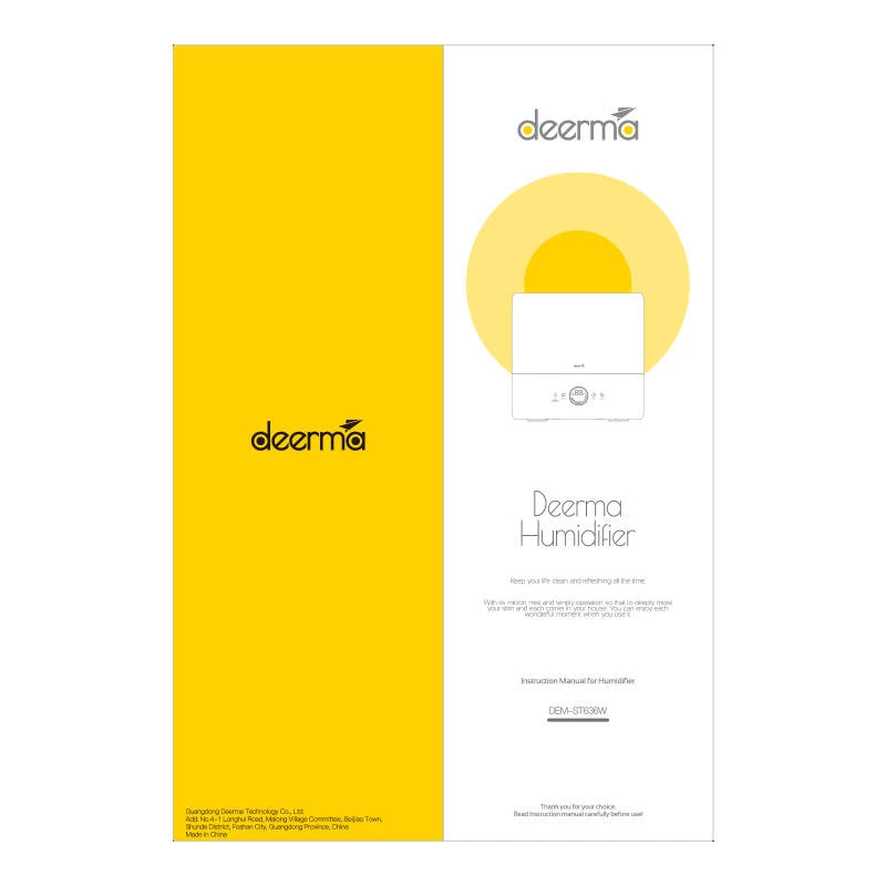 Õhuniisutaja Deerma ST636W, 4,5 L paak, 28 W, kuldne/valge, 277×156×270 mm