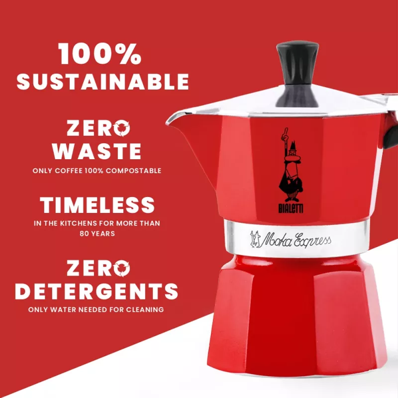 Bialetti Moka Express Moka pot Punane