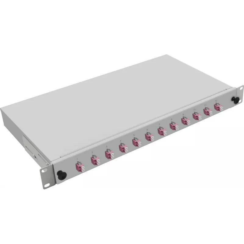 Fiiberoptiline jaotuskarp helos LWL 252009 — Rack-mount 1U, 12× LC MM