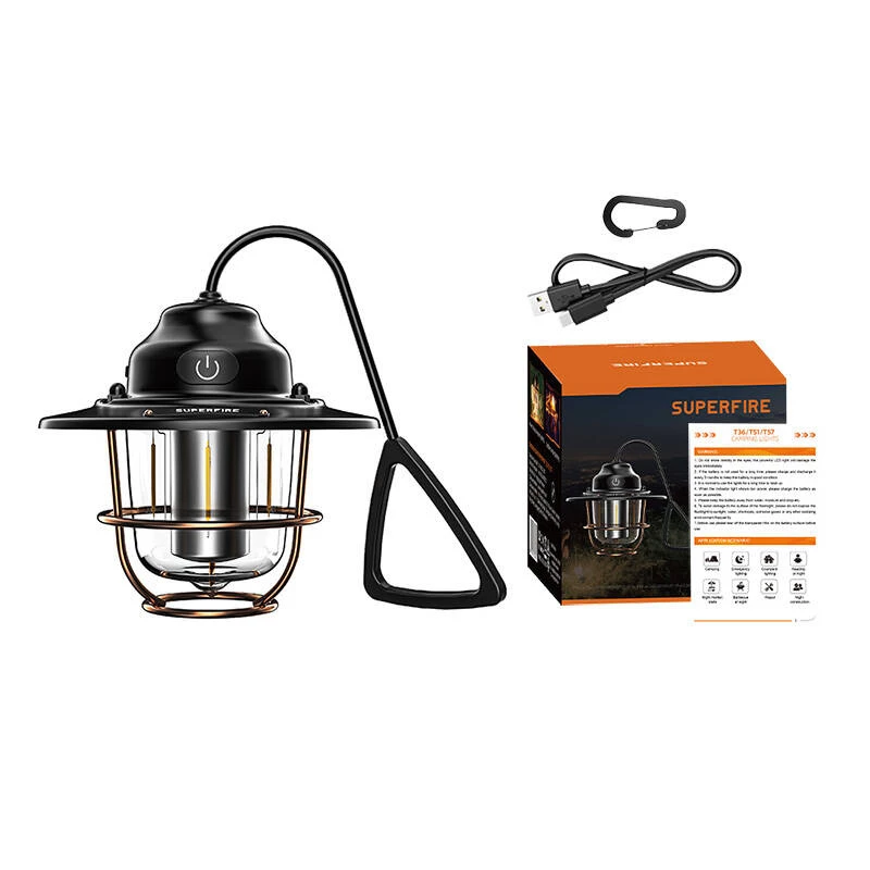 Matkalatern Superfire T57 7 režiimi - kaasaskantav LED-latern 7 valgustusrežiimiga