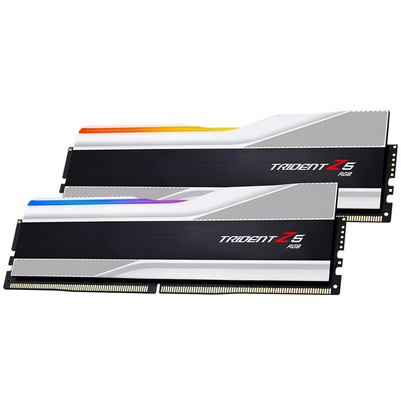 DIMM 64 GB DDR5-6000 (2x 32 GB) Dual-Kit, Arbeitsspeicher silber, F5-6000J3238G32GX2-TZ5RS, Trident Z5 RGB , INTEL XMP